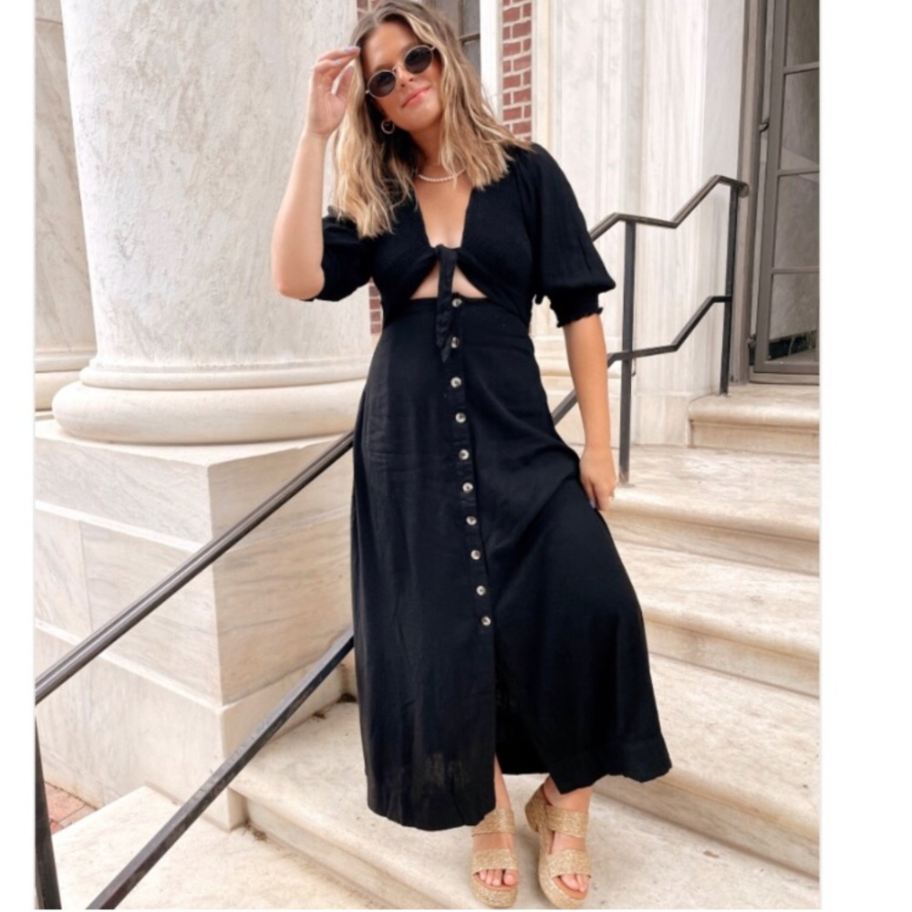 BNWT Free People string of hearts maxi dress M